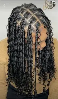 Boho Knotless Braids client