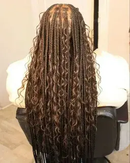 Knotless Braids client